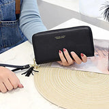 Vintage Women's Leather Wallet Zipper Clutch Large Capacity