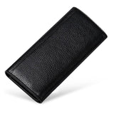 Lychee Pattern Leather Wallet for Women Long Leaf Wallet