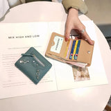 100% Leather Wallets Purses Small Money Bag Hasp Purse Wallet Purses Handbags