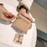 100% Leather Wallets Purses Small Money Bag Hasp Purse Wallet Purses Handbags