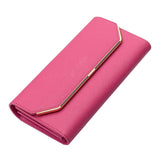 Women's Leather Long Wallet Thin Slim
