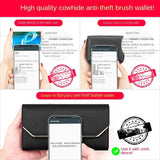 Women's Leather Long Wallet Thin Slim