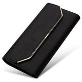 Women's Leather Long Wallet Thin Slim