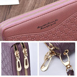 Women's Large Capacity Double Zipper Hand Purse