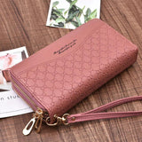 Women's Large Capacity Double Zipper Hand Purse