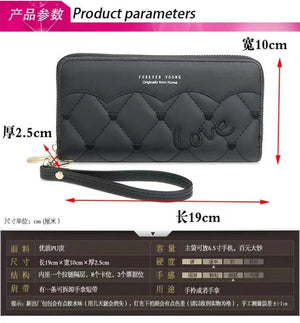 Embroidered Thread Wallet Women Mobile Phone Bag