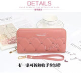 Embroidered Thread Wallet Women Mobile Phone Bag