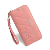 Embroidered Thread Wallet Women Mobile Phone Bag