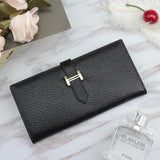 High Long Ladies Leather Clutch Purse in First Layer Cowhide