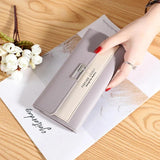 Long Style Women's Wallet Clutch Bag Tri-Fold Multi-Function Buckle