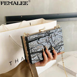 Silver PVC Evening Clutch Chain Shoulder Crossbody Bag