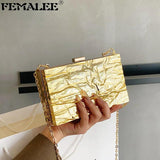 Silver PVC Evening Clutch Chain Shoulder Crossbody Bag