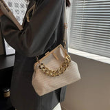 Solid Chain Shoulder Bag for Women Crossbody Party Handbag
