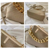 Solid Chain Shoulder Bag for Women Crossbody Party Handbag