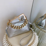 Solid Chain Shoulder Bag for Women Crossbody Party Handbag