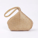 Silver Rhinestones Evening Bags Zipper Mini Clutch