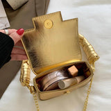 Women Pink Small Handbag Evening Clutch Mini Messenger Bags Chain Shoulder Bags