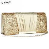 Women Clutch Bag Sequin Patchwork Handbag Shoulder Glitter Evening Purse