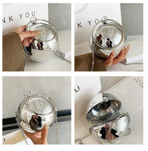 Colorful Round Shape Party Clutches Mini Chain Shoulder Bag