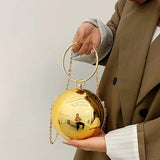 Colorful Round Shape Party Clutches Mini Chain Shoulder Bag