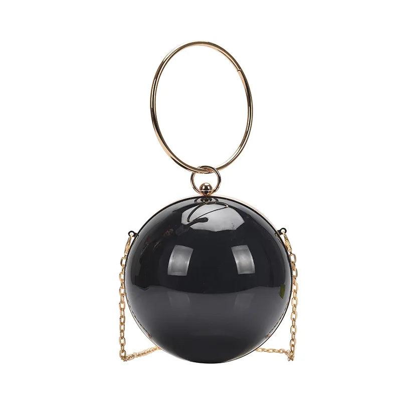 Colorful Round Shape Party Clutches Mini Chain Shoulder Bag