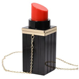Lipstick Women Clutches Bag Evening Party Handbag Tote