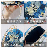 Vintage Women's Flower Handbag Evening Clutch Embroidered Chain Bag