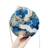 Vintage Women's Flower Handbag Evening Clutch Embroidered Chain Bag