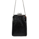 Aluminum Flash Bucket Clutch Bag Evening Party Banquet Shoulder Tote