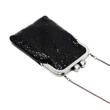 Aluminum Flash Bucket Clutch Bag Evening Party Banquet Shoulder Tote
