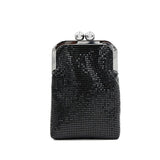 Aluminum Flash Bucket Clutch Bag Evening Party Banquet Shoulder Tote