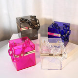 Purple Clear Side Bag Women Acrylic Crossbody Bag