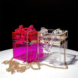 Purple Clear Side Bag Women Acrylic Crossbody Bag