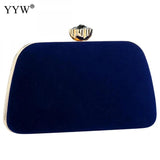 Burgundy Flannelette Clutch Bag Trapezoid Evening Party Clutches Bag