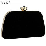 Burgundy Flannelette Clutch Bag Trapezoid Evening Party Clutches Bag