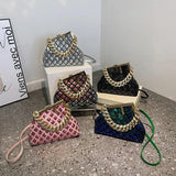 Shell Tote Shoulder Bag with Thick Chain Handle