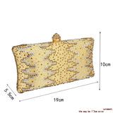 Crystal Inlay Silk Satin Bride Evening Bag Clutch