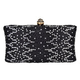 Crystal Inlay Silk Satin Bride Evening Bag Clutch
