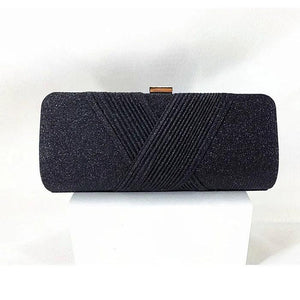 Red Sequined Glitter Envelope Clutch Bag Chain Shoulder Evening Party Handbag