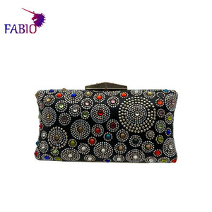 African Mama Bright Diamond Ladies Bag Dress with Clutch