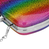 Rainbow Box Evening Bag Party Wedding Clutch Purse Mini Jelly Chain Crossbody