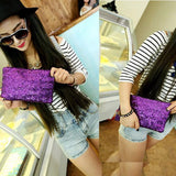 Sequins Handbag Envelope Clutch Glitter Purse Bolsa Feminina