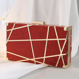 Glitter Evening Bag Wedding Clutches Bling Chain Shoulder Bag