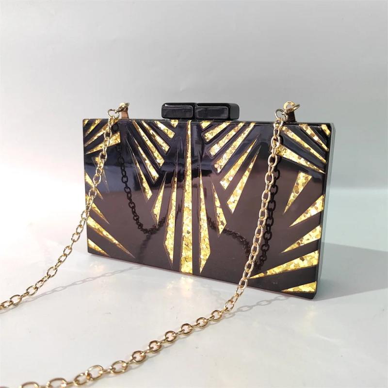 Acrylic Geometric Messenger Bag Wedding Handbag