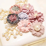3D Flowers Wedding Bag Leather Clutch Wallet Mini Party Bag for Girls