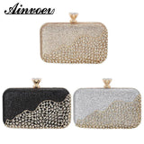 Golden Evening Clutch Bag Wedding Chain Dinner Bag