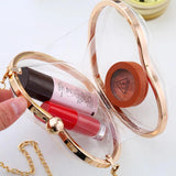 European Acrylic Women Handbag Heart Shape Crossbody Shoulder Bag