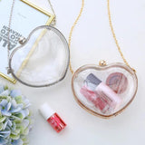 European Acrylic Women Handbag Heart Shape Crossbody Shoulder Bag