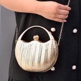 Round Women Handbags Ladies Party Clutch Wedding Purses Circle Crossbody Bags