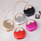 Round Women Handbags Ladies Party Clutch Wedding Purses Circle Crossbody Bags